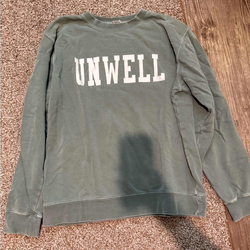 Women's Call Her Daddy Unwell Crew Neck Sweatshirt - Green